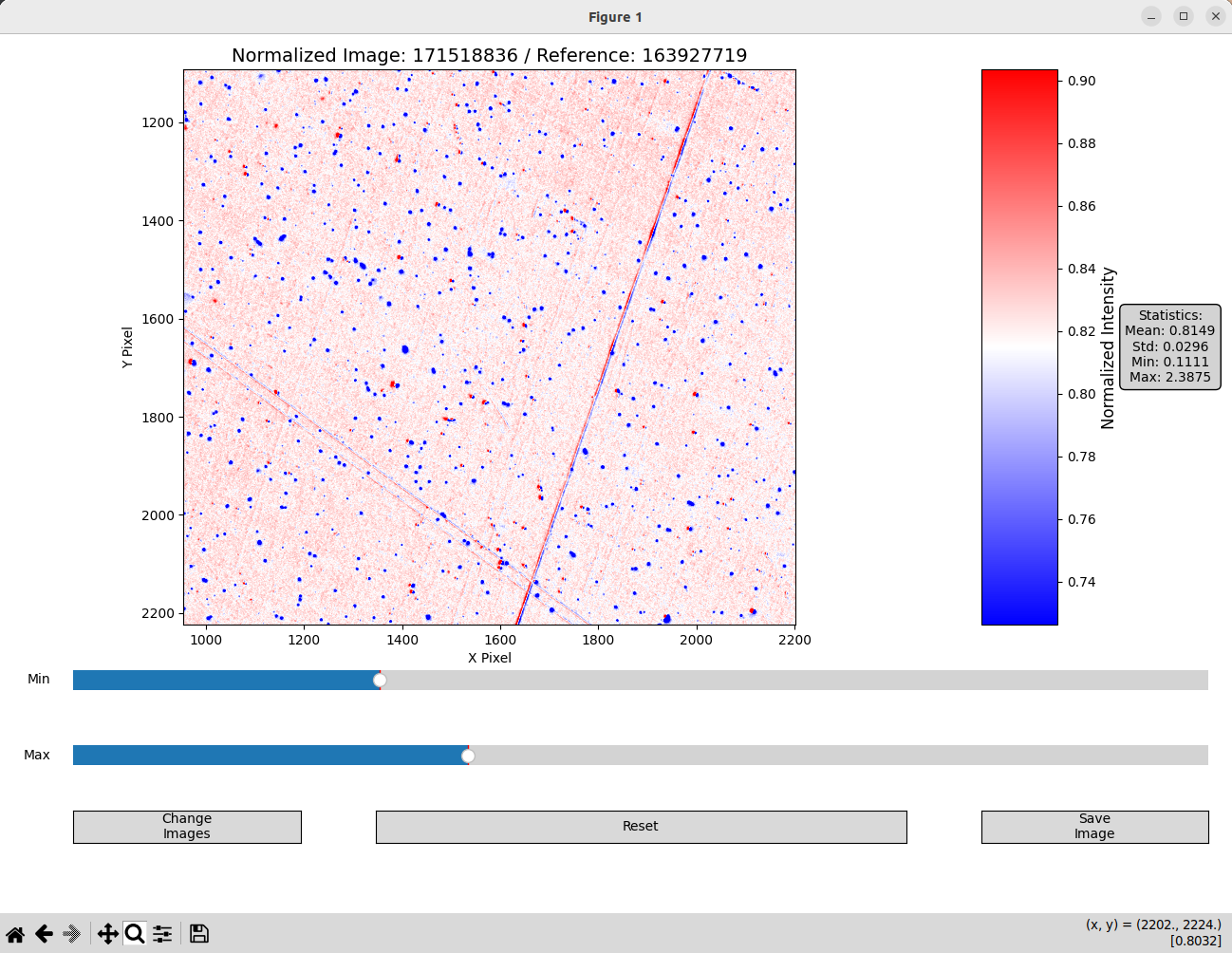 GUI of image normalization